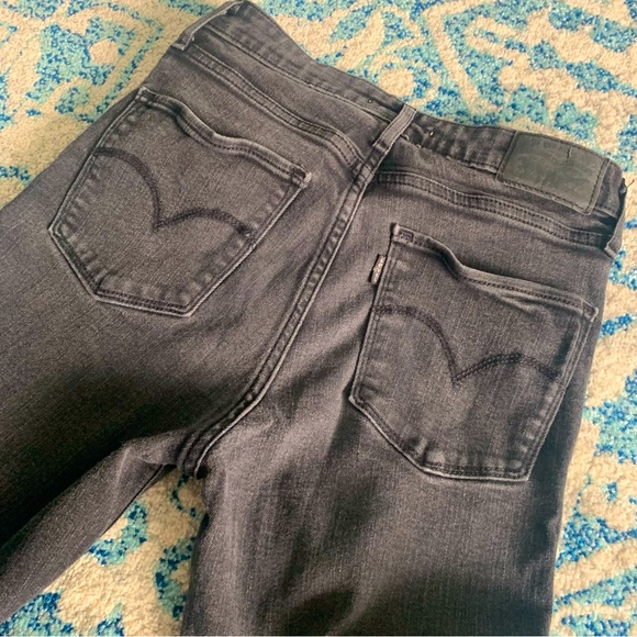 Levi’s 721 High Waist Skinny Jeans Dark Gray - Picture 5 of 5